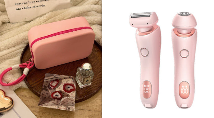 2 In 1 Hair Removal Epilator USB Rechargeable Trimmer Women Body Razor Face Leg Armpit Bikini Hand Pubic Shaver Hair Remover - Addy Mart