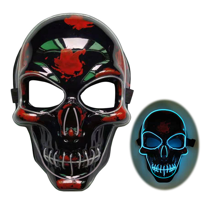Halloween Skeleton Mask LED Glow Scary Mask - Addy Mart