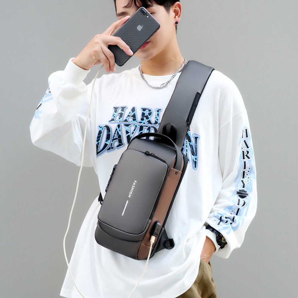 Motorcycle Chest Bag Password Anti-theft Men's Fashion - Addy Mart