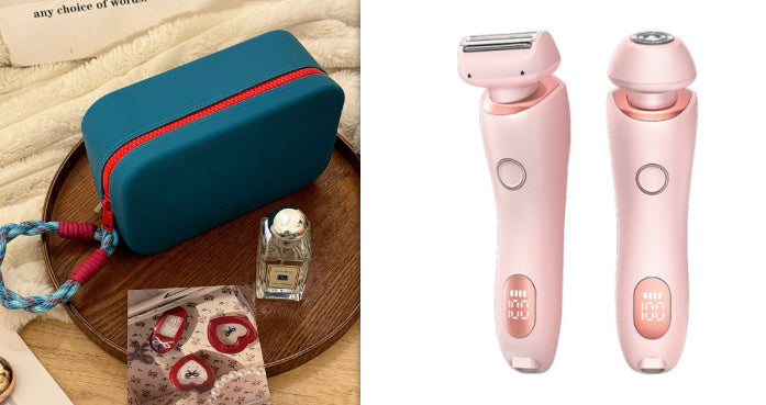 2 In 1 Hair Removal Epilator USB Rechargeable Trimmer Women Body Razor Face Leg Armpit Bikini Hand Pubic Shaver Hair Remover - Addy Mart