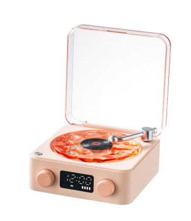 Retro Turntable Speaker Wireless Bluetooth-compatible 5.0 Vinyl Record Player Stereo Sound With White Noise RGB Projection Lamp Effect - Addy Mart