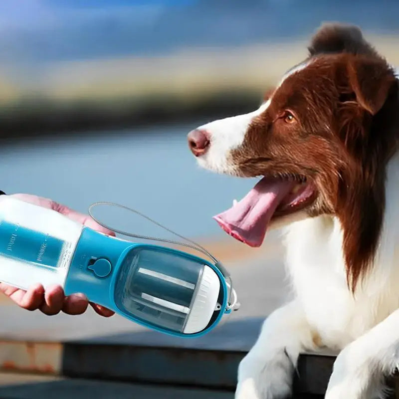 Dog Water Cup Drinking Food Garbage Bag Three-in-one Portable Small Multi-functional Pet Cups Pets Supplies - Addy Mart