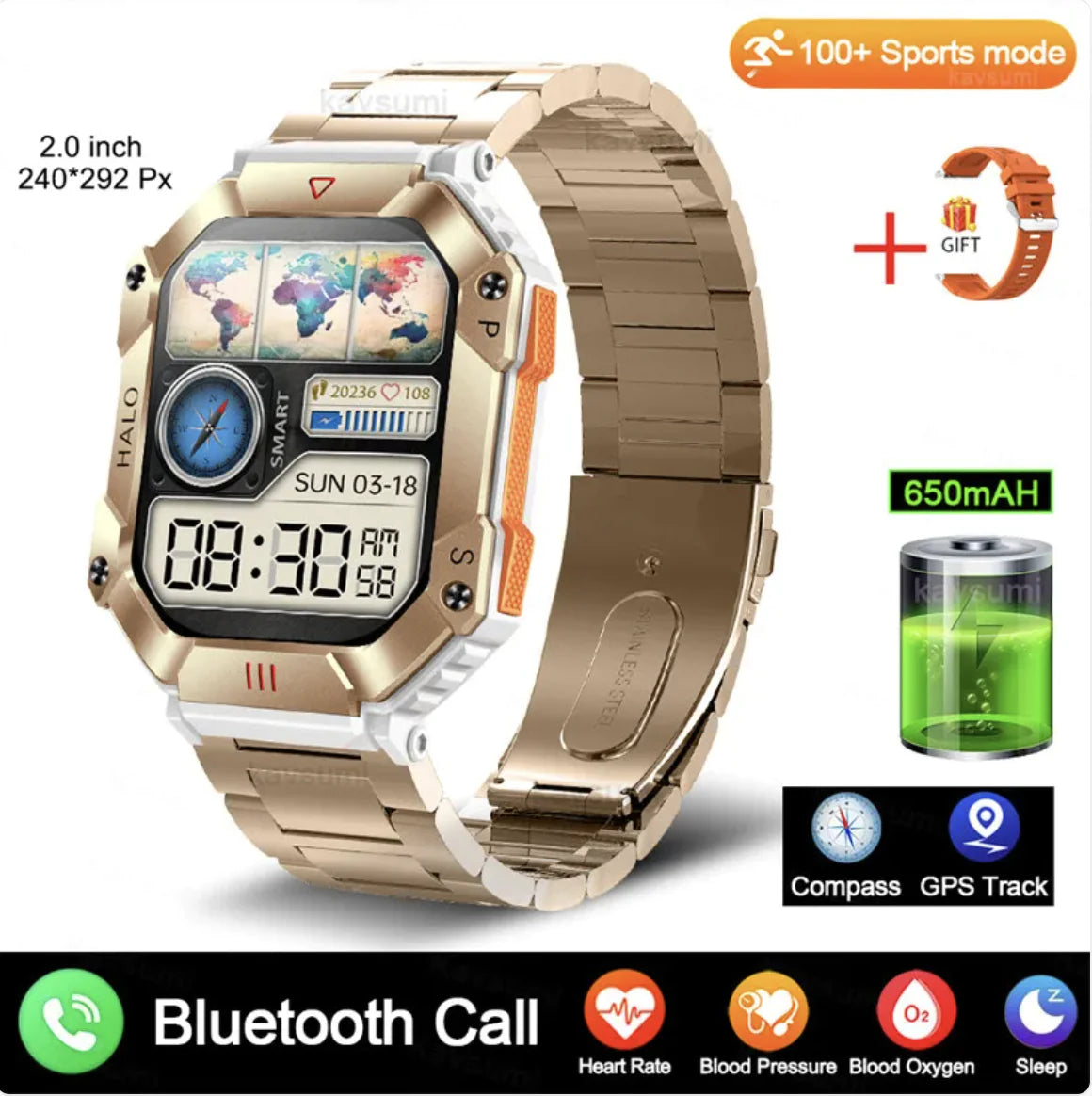 New Women's Android GPS Fitness Smartwatch - Addy Mart