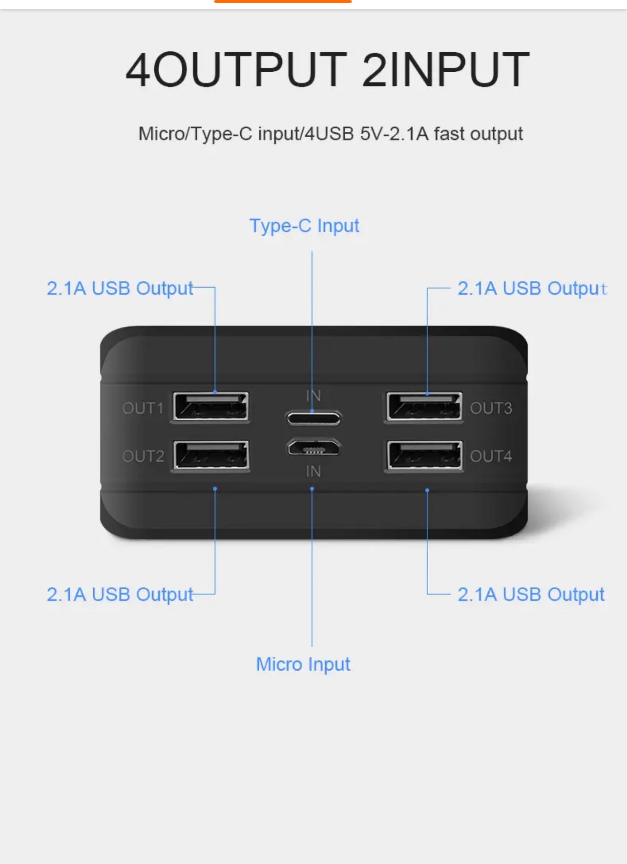 Power Bank Strong Lights portable Solar Charger 50000 Mah - Addy Mart