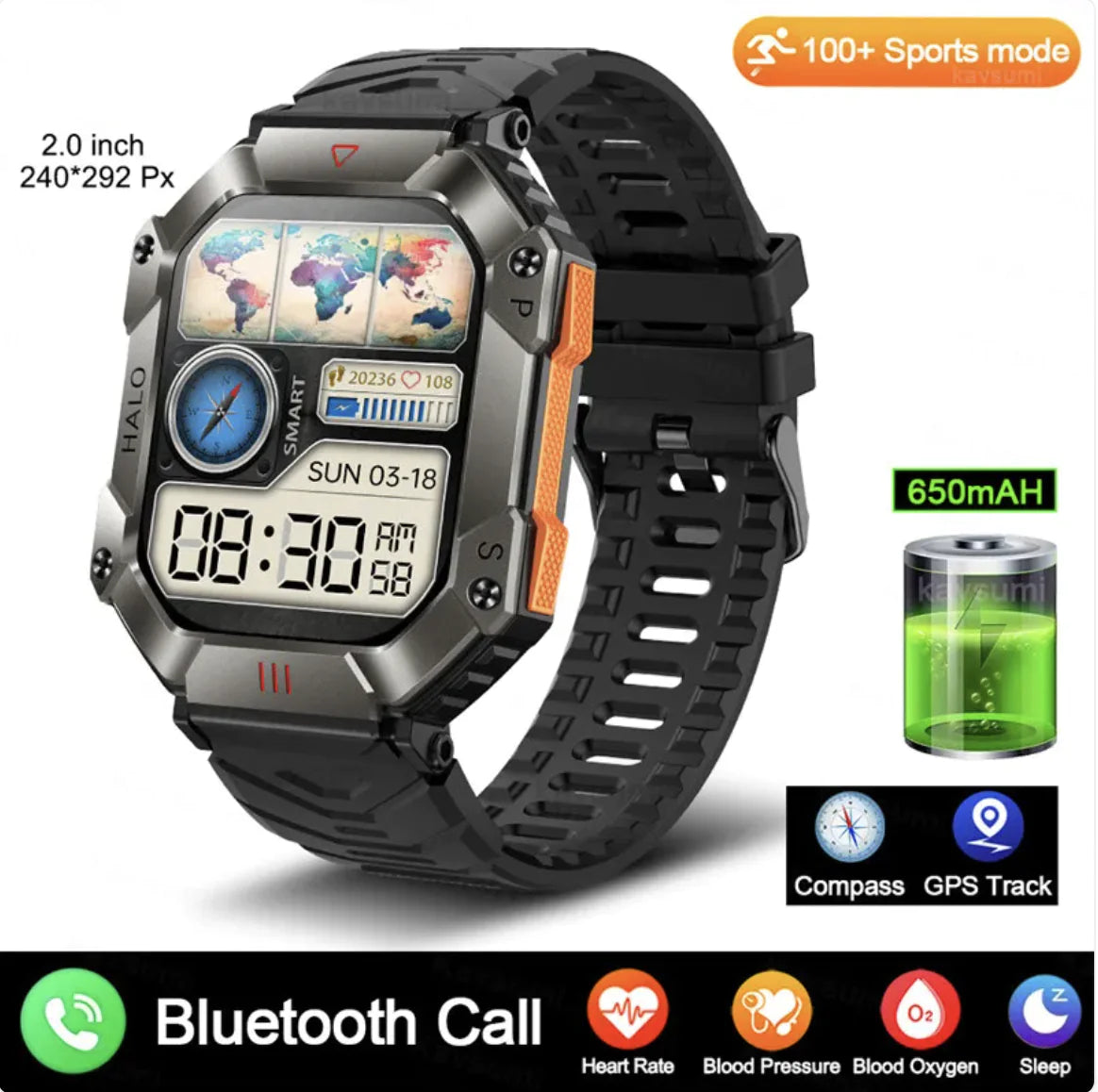 New Women's Android GPS Fitness Smartwatch - Addy Mart