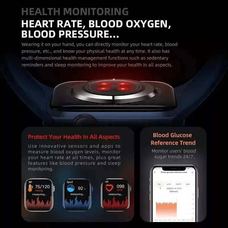Men's Sport Smartwatch Bluetooth GPS Health Monitoring - Addy Mart