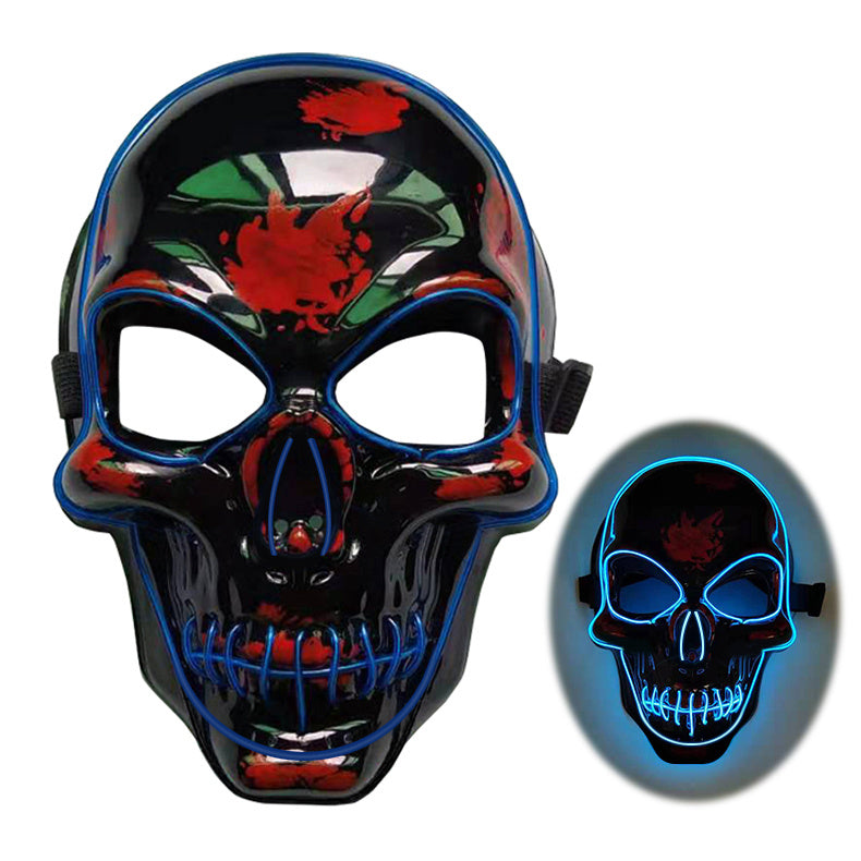 Halloween Skeleton Mask LED Glow Scary Mask - Addy Mart