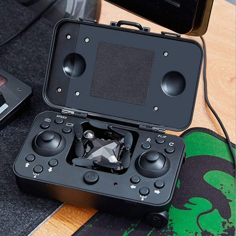 New Luggage Box Storage Box Folding Mini UAV Aerial Photography Remote Control Four Axis Children's Toys Drone - Addy Mart