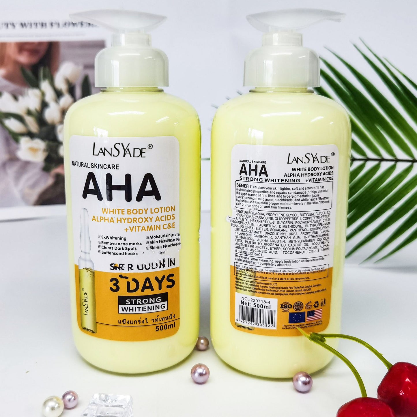 Tartaric Acid VC Lotion VE Skin Beauty Brightening Lotion 500ml Moisturizing Moisturizer - Addy Mart