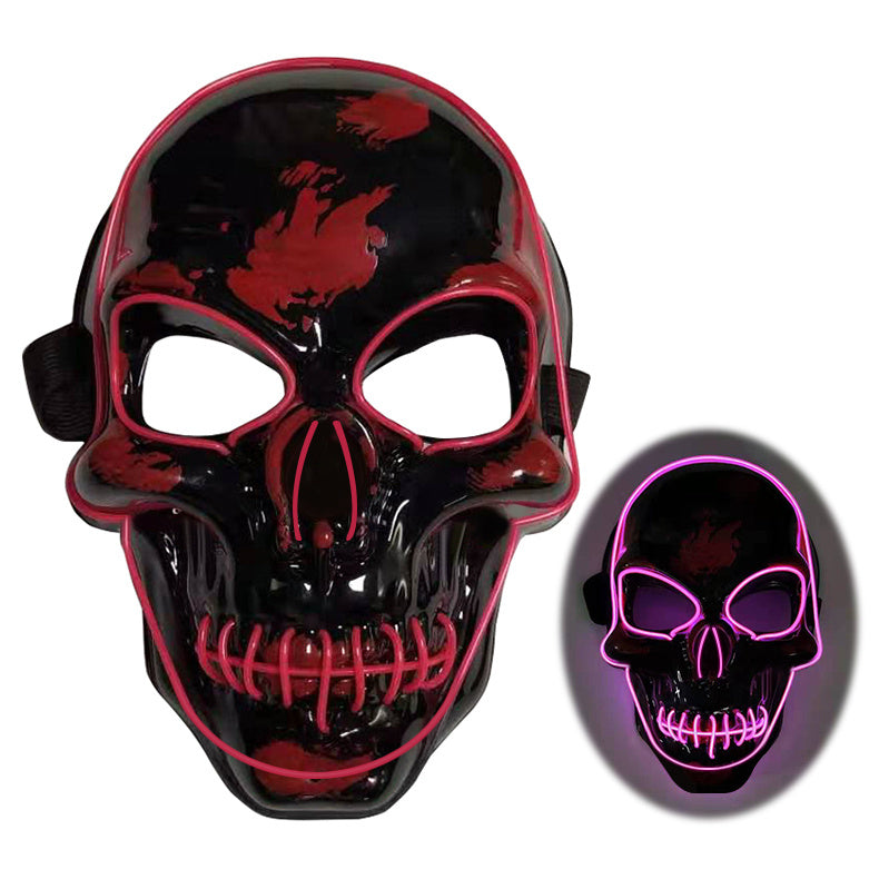 Halloween Skeleton Mask LED Glow Scary Mask - Addy Mart