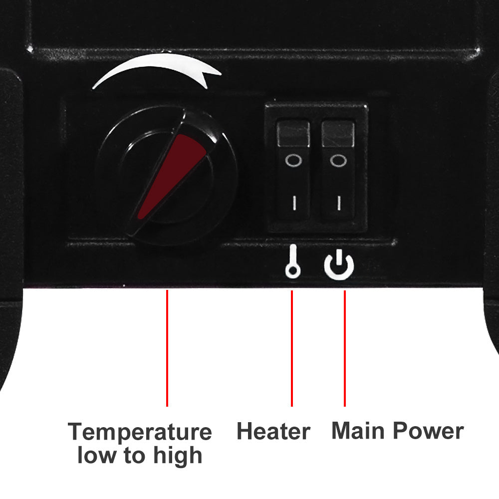 US SF512-14A 120V 1400W 14 Inch Fireplace, Black, Iron, Freestanding, Fake Firewood-Heating Wire - Addy Mart