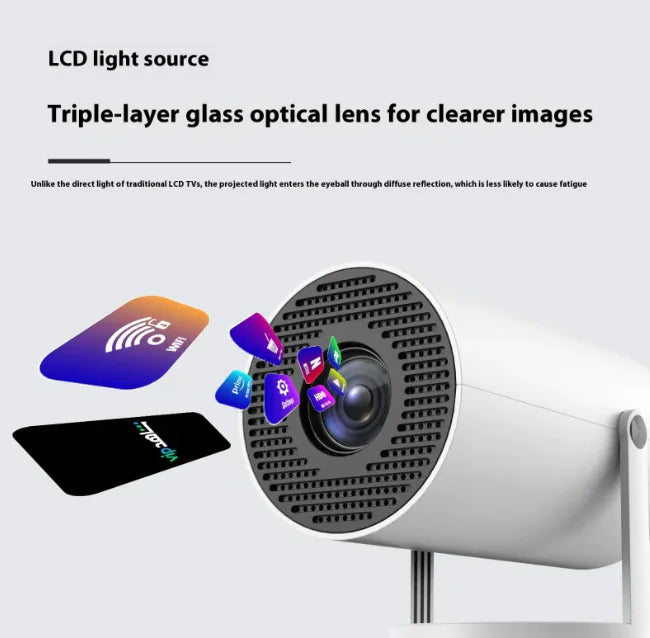 Portable 180° Home Projector - Addy Mart