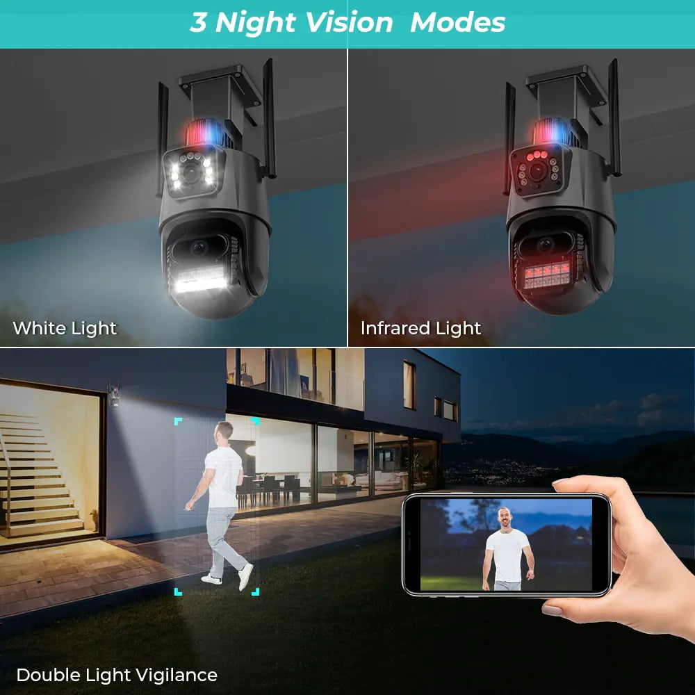 Cutting-Edge 4K 4MP Dual Screen PTZ WiFi Camera - Addy Mart