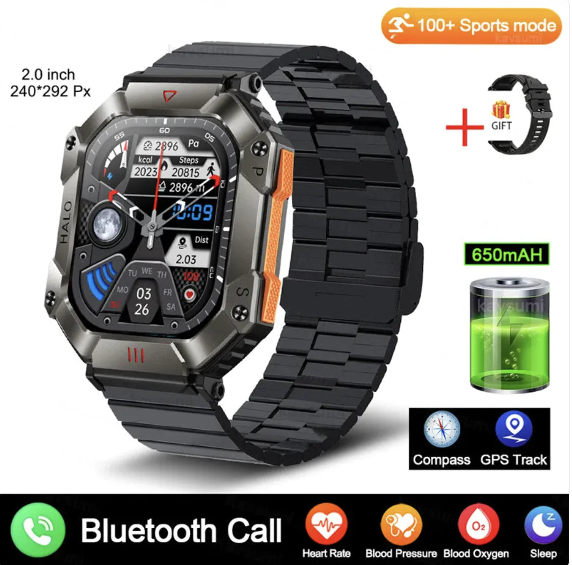 New Women's Android GPS Fitness Smartwatch - Addy Mart