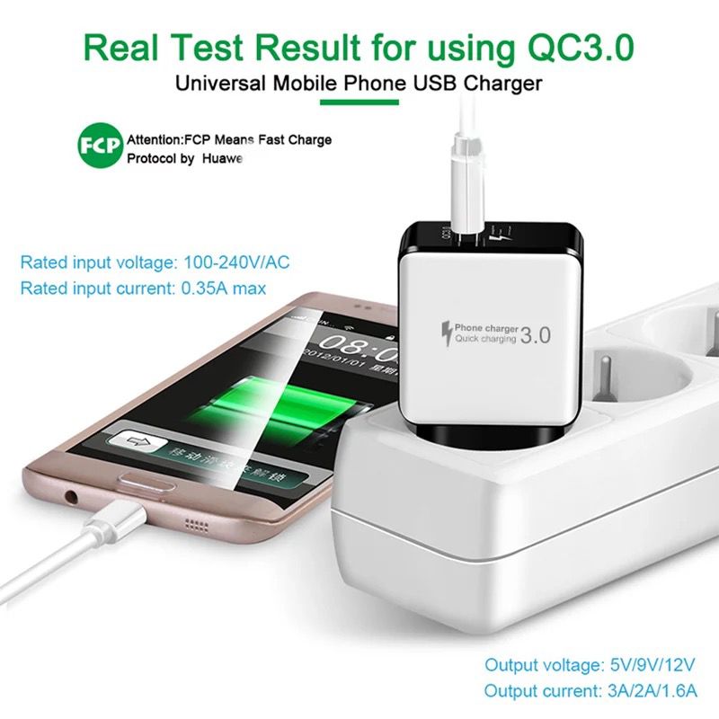 QC 3.0 EU plug US Plug quick charge wall charger - Addy Mart