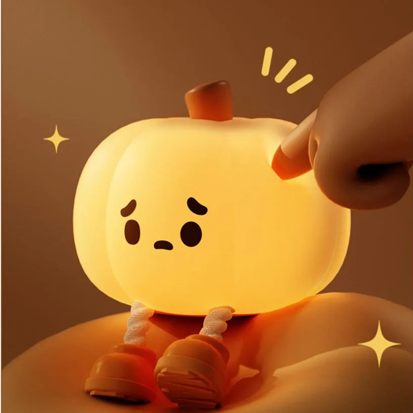 Home Decor Halloween Pumpkin Night Light Cute Soft Silicone Lamp Touch  Dimmable Rechargeable Bedside Decor Light Kids Gifts Halloween Decorations - Addy Mart