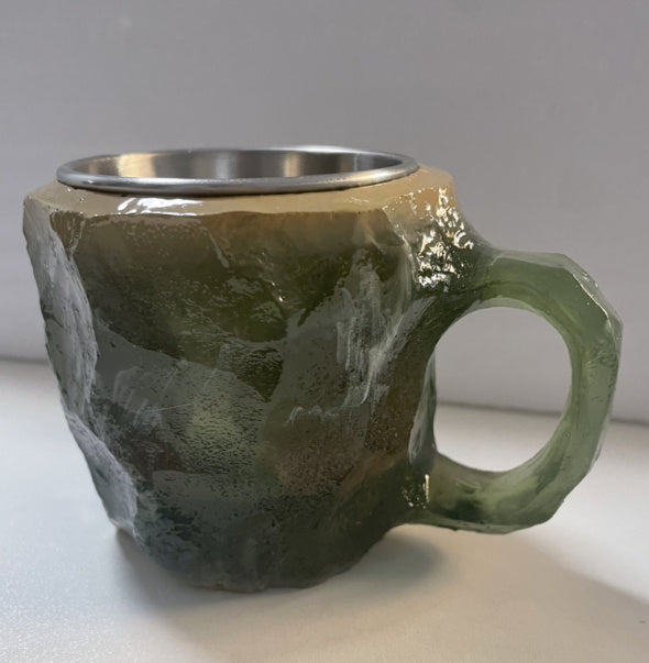 400ml Resin Mineral Crystal Coffee Mugs With Handles Elegant Fake Mineral Crystal Cup For Workplace Home Decor Christmas Gift Kitchen Gadgets - Addy Mart