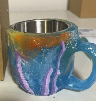 400ml Resin Mineral Crystal Coffee Mugs With Handles Elegant Fake Mineral Crystal Cup For Workplace Home Decor Christmas Gift Kitchen Gadgets - Addy Mart