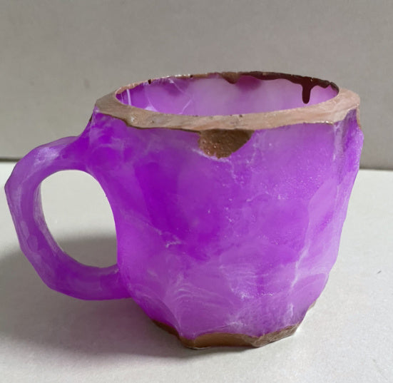 400ml Resin Mineral Crystal Coffee Mugs With Handles Elegant Fake Mineral Crystal Cup For Workplace Home Decor Christmas Gift Kitchen Gadgets - Addy Mart
