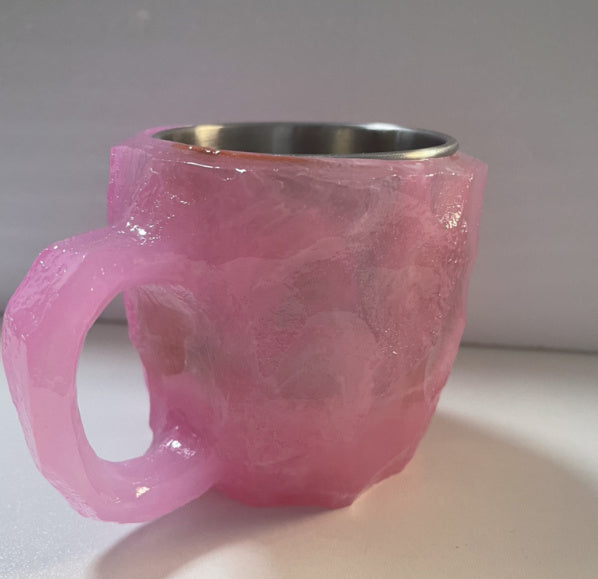 400ml Resin Mineral Crystal Coffee Mugs With Handles Elegant Fake Mineral Crystal Cup For Workplace Home Decor Christmas Gift Kitchen Gadgets - Addy Mart