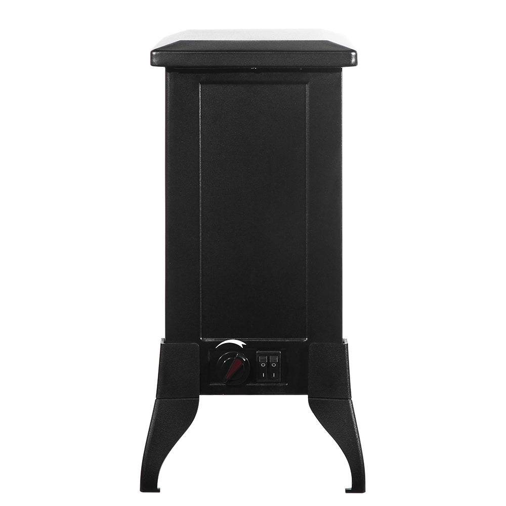 US SF512-14A 120V 1400W 14 Inch Fireplace, Black, Iron, Freestanding, Fake Firewood-Heating Wire - Addy Mart
