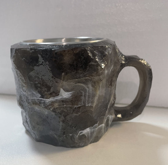400ml Resin Mineral Crystal Coffee Mugs With Handles Elegant Fake Mineral Crystal Cup For Workplace Home Decor Christmas Gift Kitchen Gadgets - Addy Mart