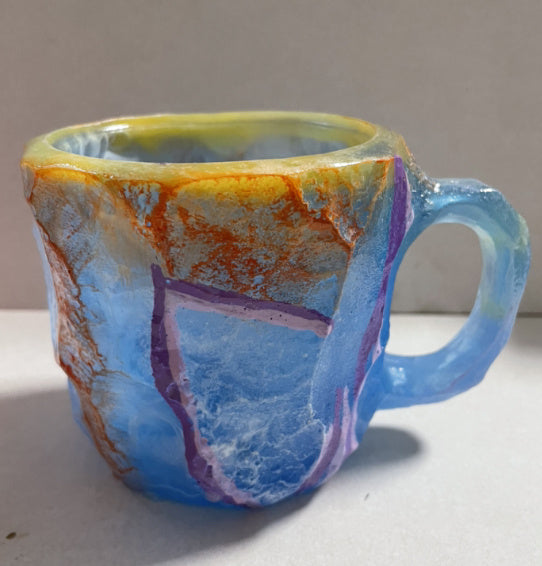 400ml Resin Mineral Crystal Coffee Mugs With Handles Elegant Fake Mineral Crystal Cup For Workplace Home Decor Christmas Gift Kitchen Gadgets - Addy Mart