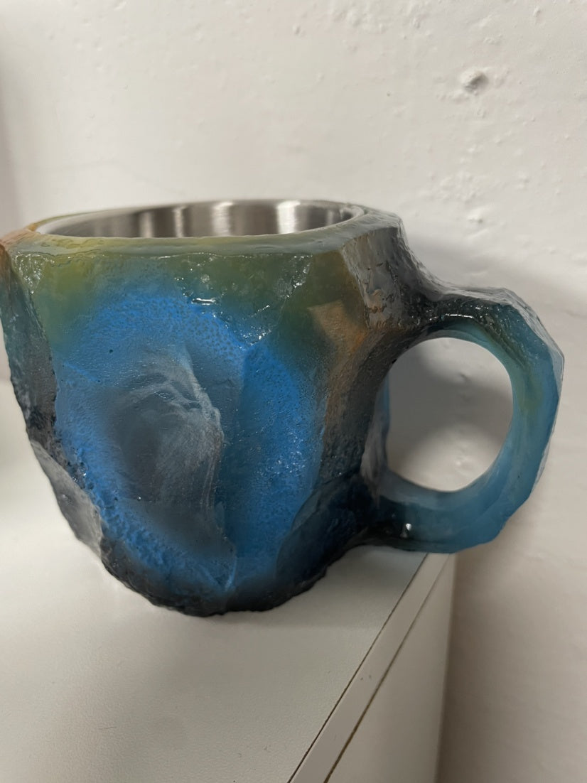 400ml Resin Mineral Crystal Coffee Mugs With Handles Elegant Fake Mineral Crystal Cup For Workplace Home Decor Christmas Gift Kitchen Gadgets - Addy Mart