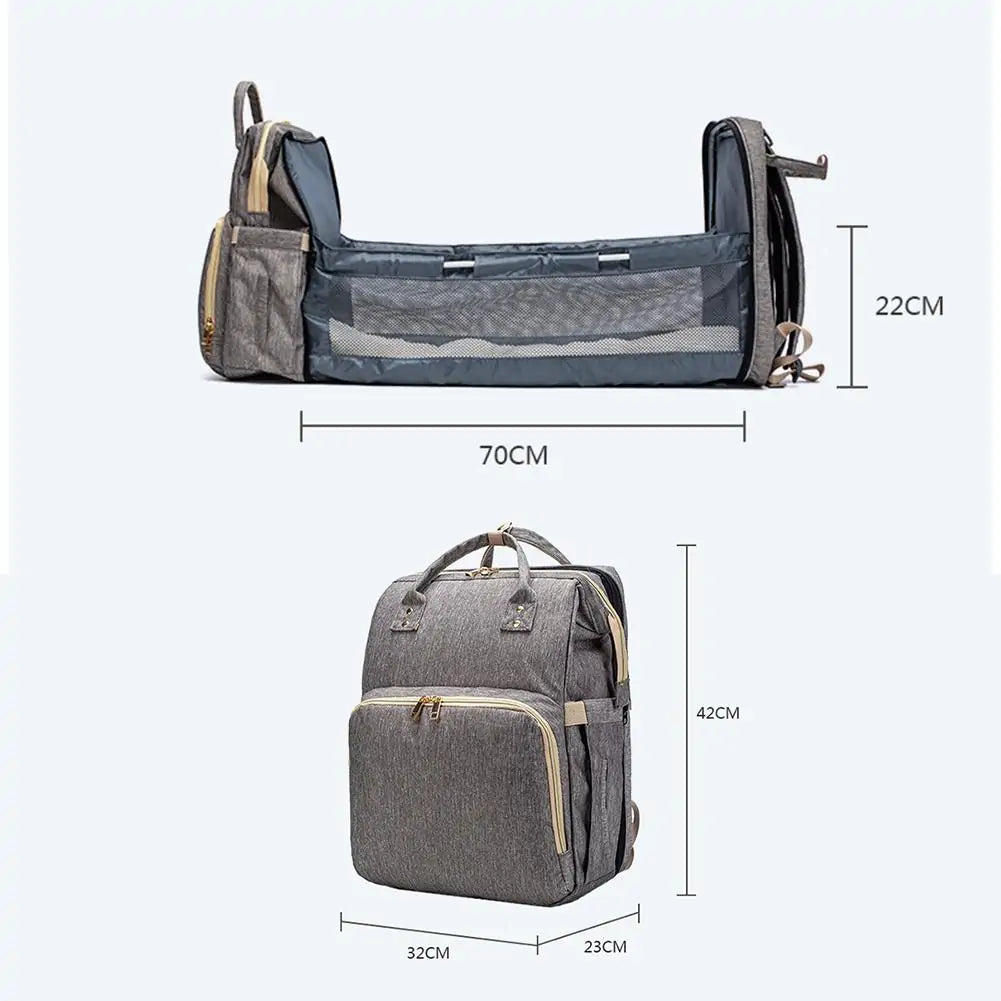 Convertible Lightweight Diaper Baby Bed Bag - Addy Mart